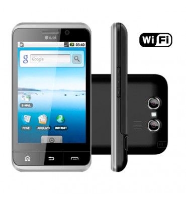 Celular Wei Vision 3D com 2 Chips, 2 Câmeras 3D, TV integrad